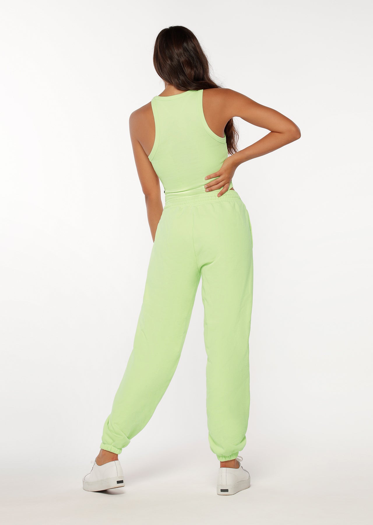 Lorna Jane Fire Line Track Pants - Soft Lime