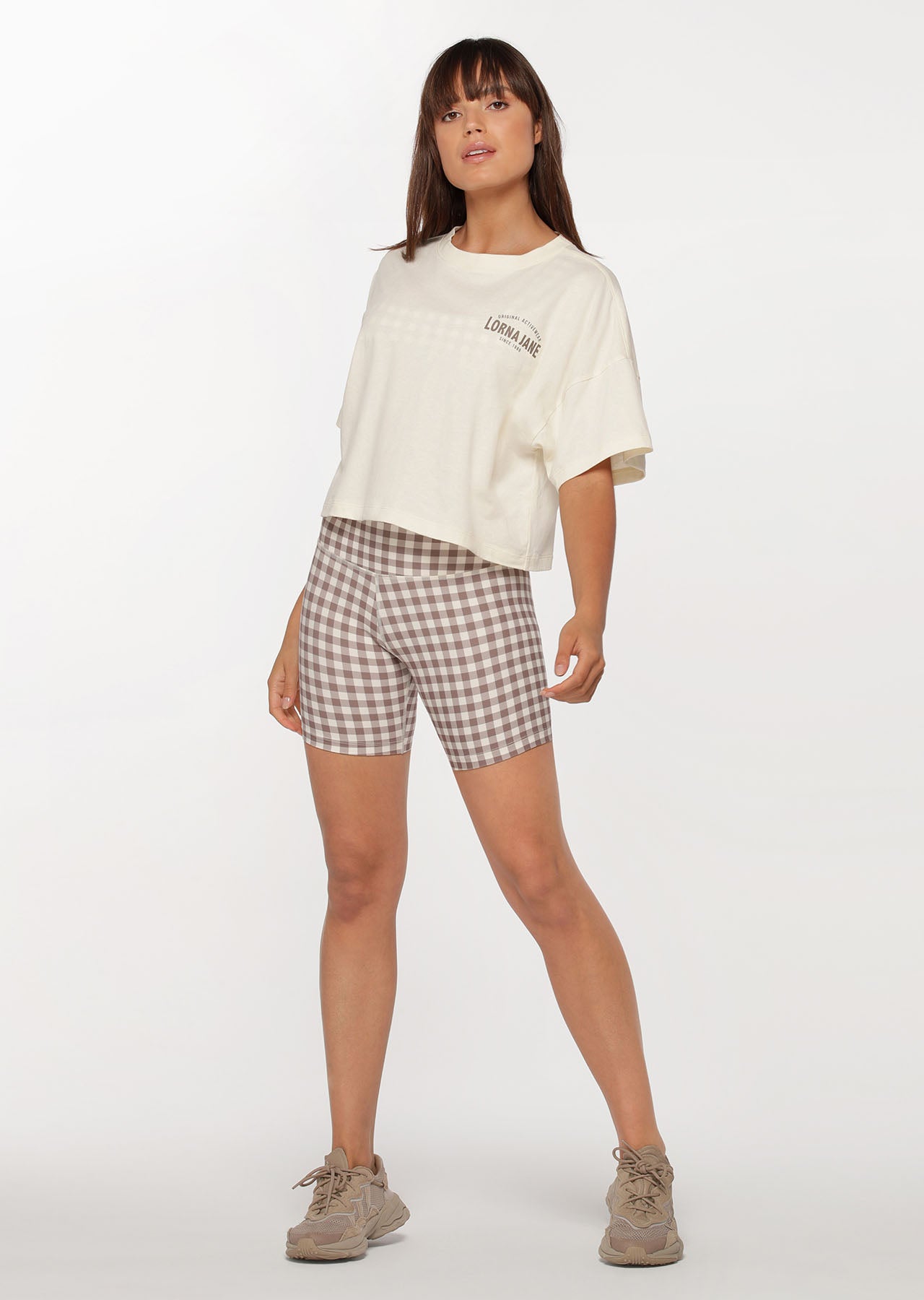 Lorna Jane First And Best Cropped Tee - Cream