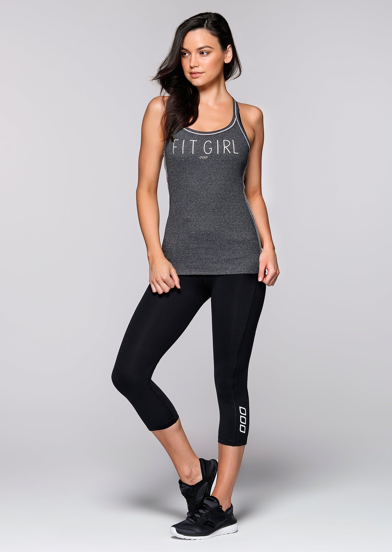 Lorna Jane Fit Girl Tank - Char Marl