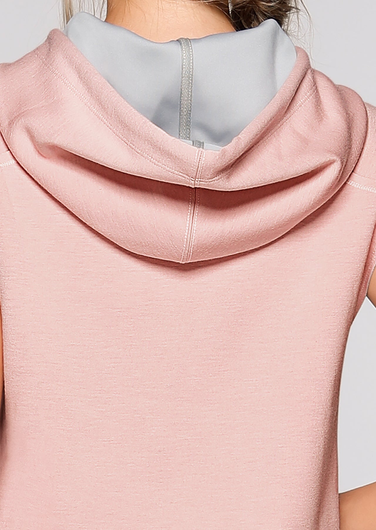 Lorna Jane Fitster S/Less Hoodie - Blushed Pink Marl