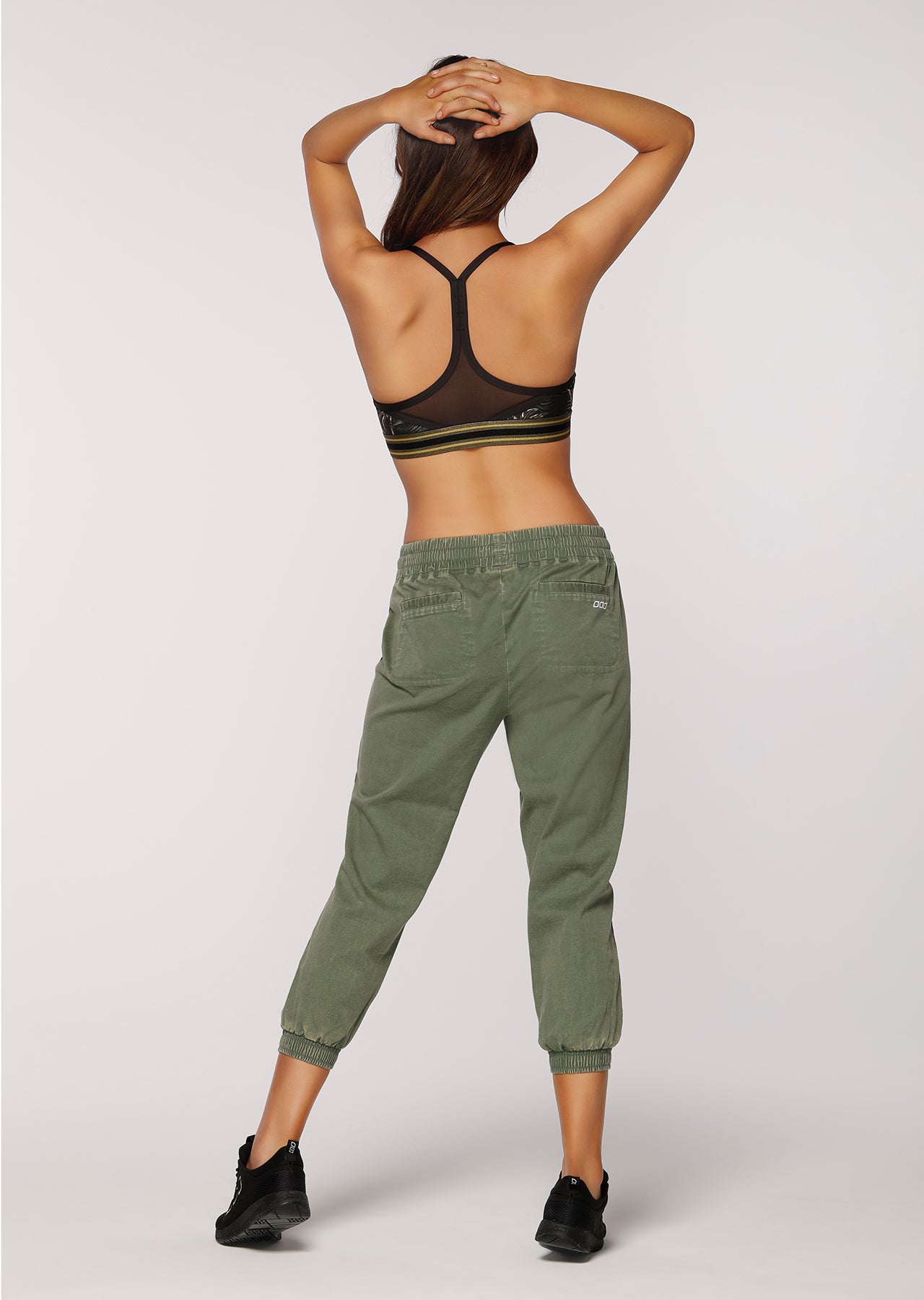 Lorna Jane Flashy Cropped Pants - Light Khaki