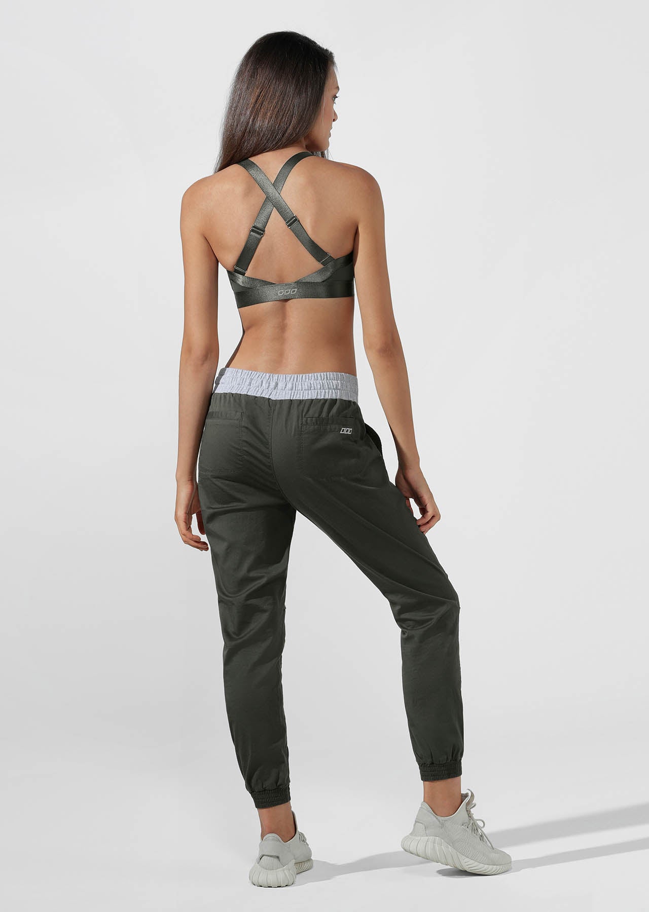 Lorna Jane Flashy Full Length Pants - Dark Safari