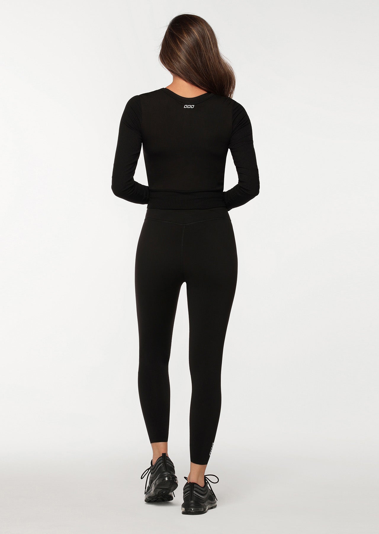 Lorna Jane Flawless Cropped Long Sleeve Top - Black