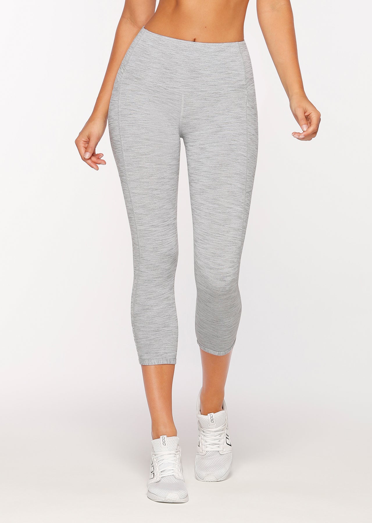 Lorna Jane Flex It Core 7/8 Tight - Grey Marl Stripe