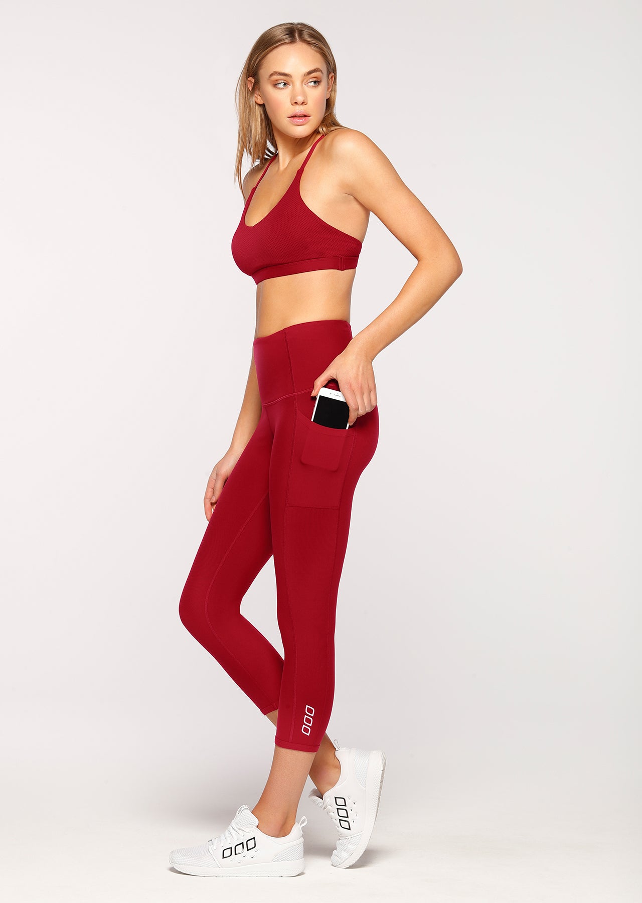 Lorna Jane Flex It Core 7/8 Tight - Dark Red