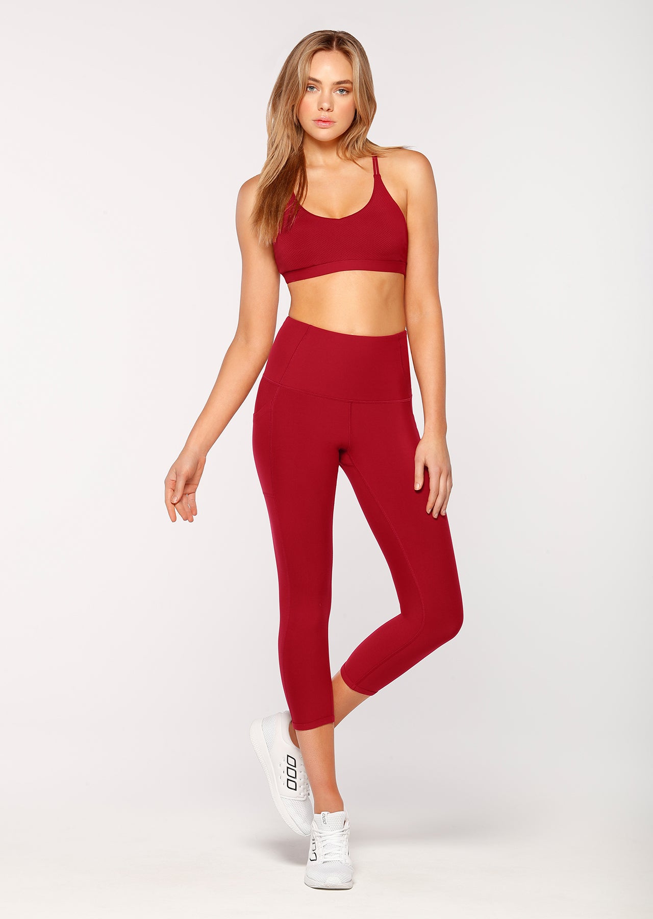 Lorna Jane Flex It Core 7/8 Tight - Dark Red