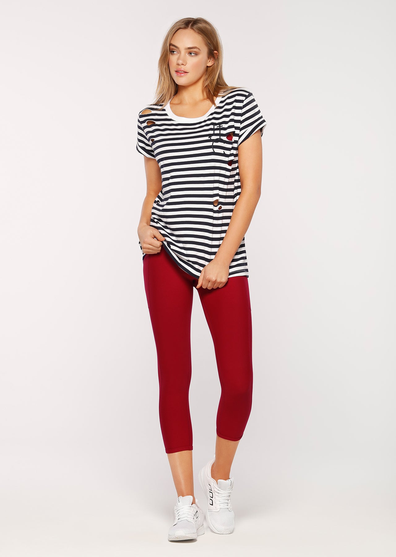 Lorna Jane Flex It Core 7/8 Tight - Dark Red