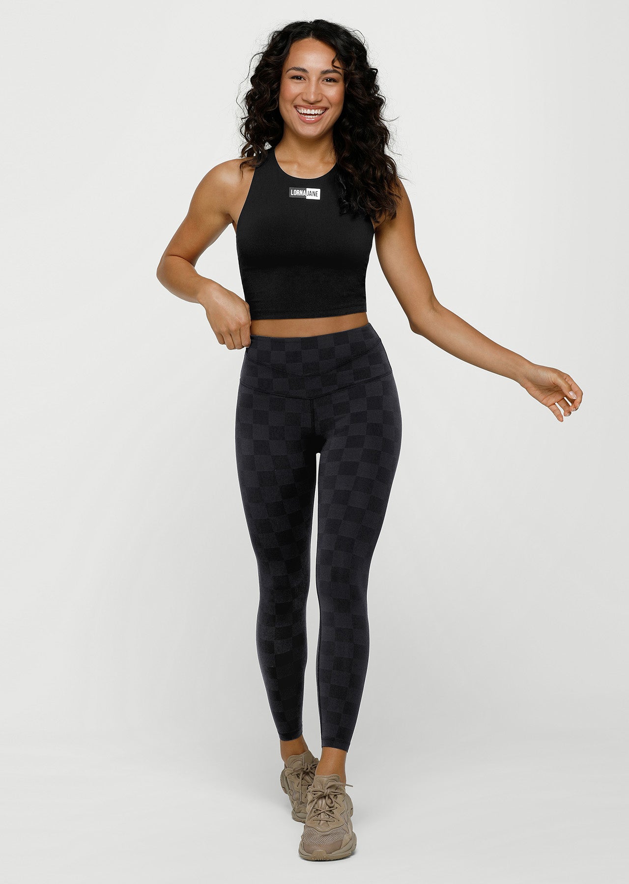 Lorna Jane Flexible Tank Bra Combo - Black