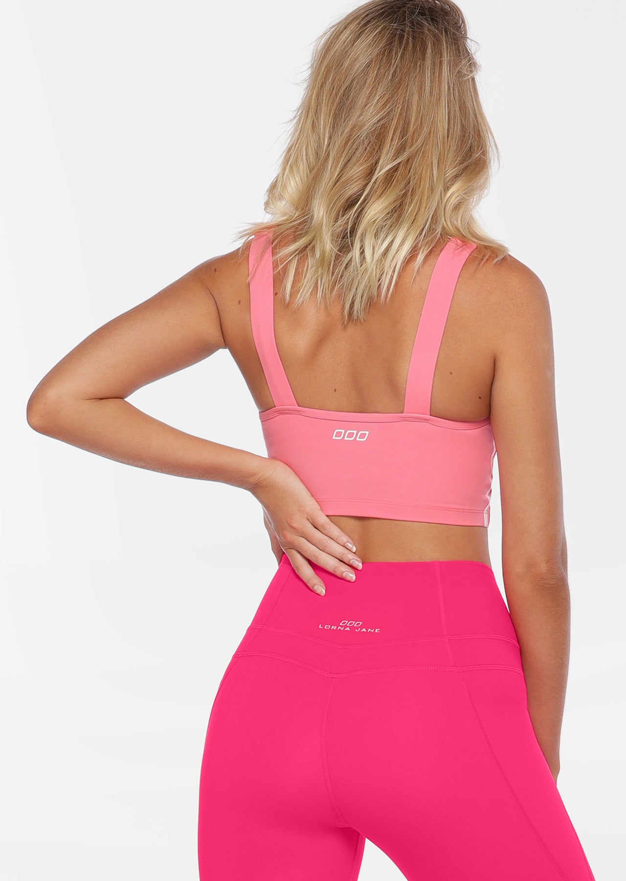 Lorna Jane Flexin Long Line Bra - Bubblegum