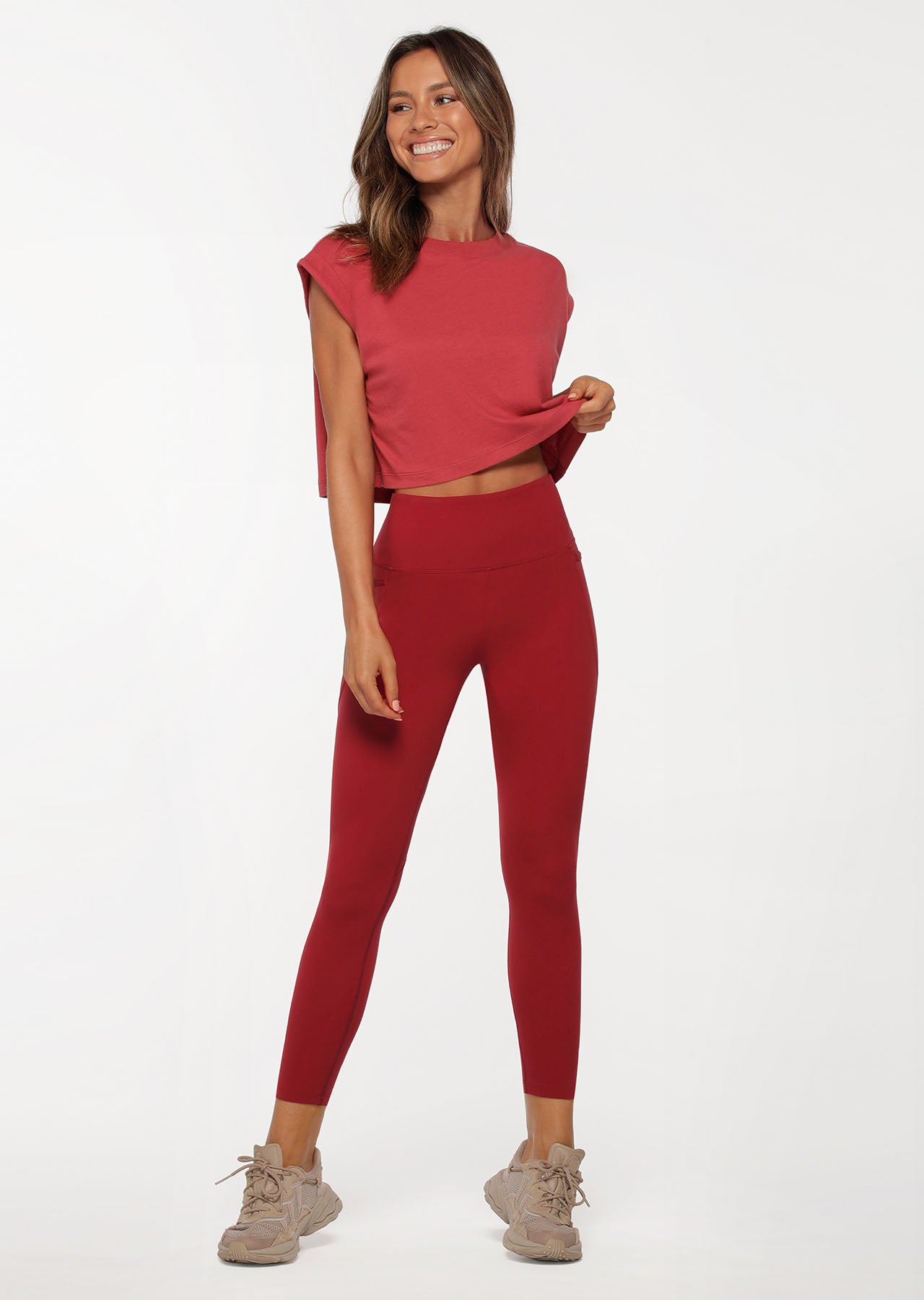 Lorna Jane Flexin Cropped Tank - Babylon