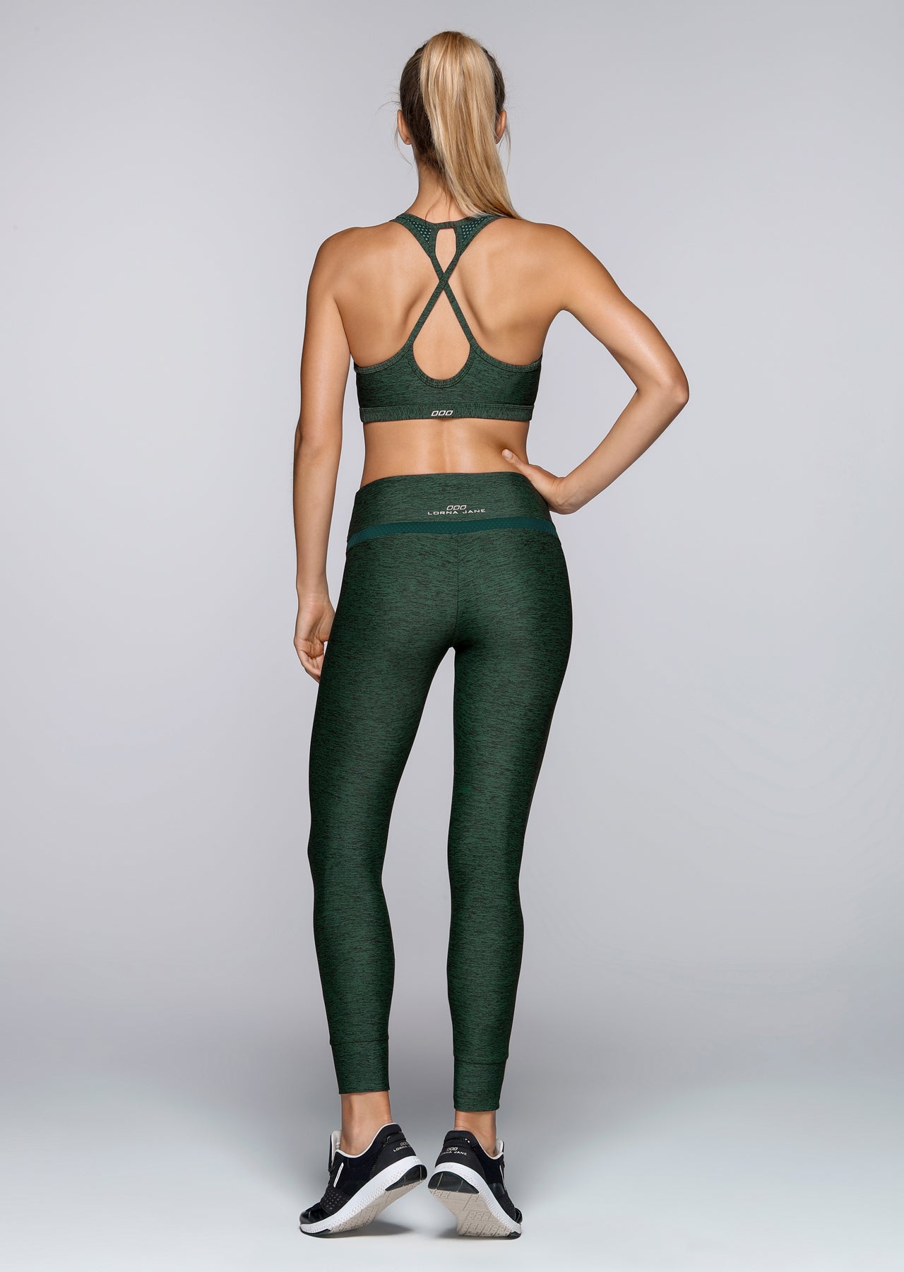Lorna Jane Flexion Core Ankle Biter Tight - Military Marl