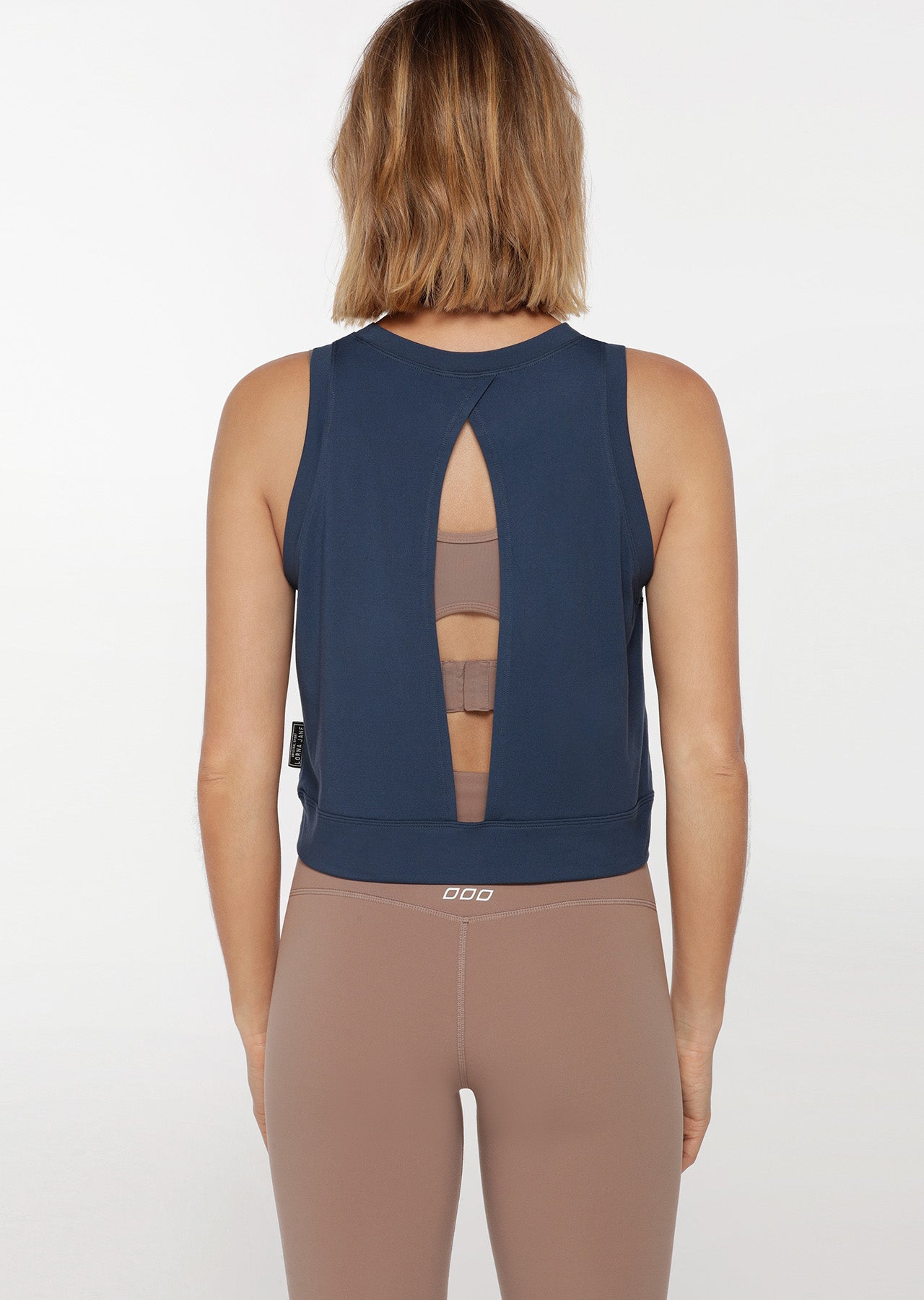 Lorna Jane Fluid Open Back Active Tank - Pebble Blue