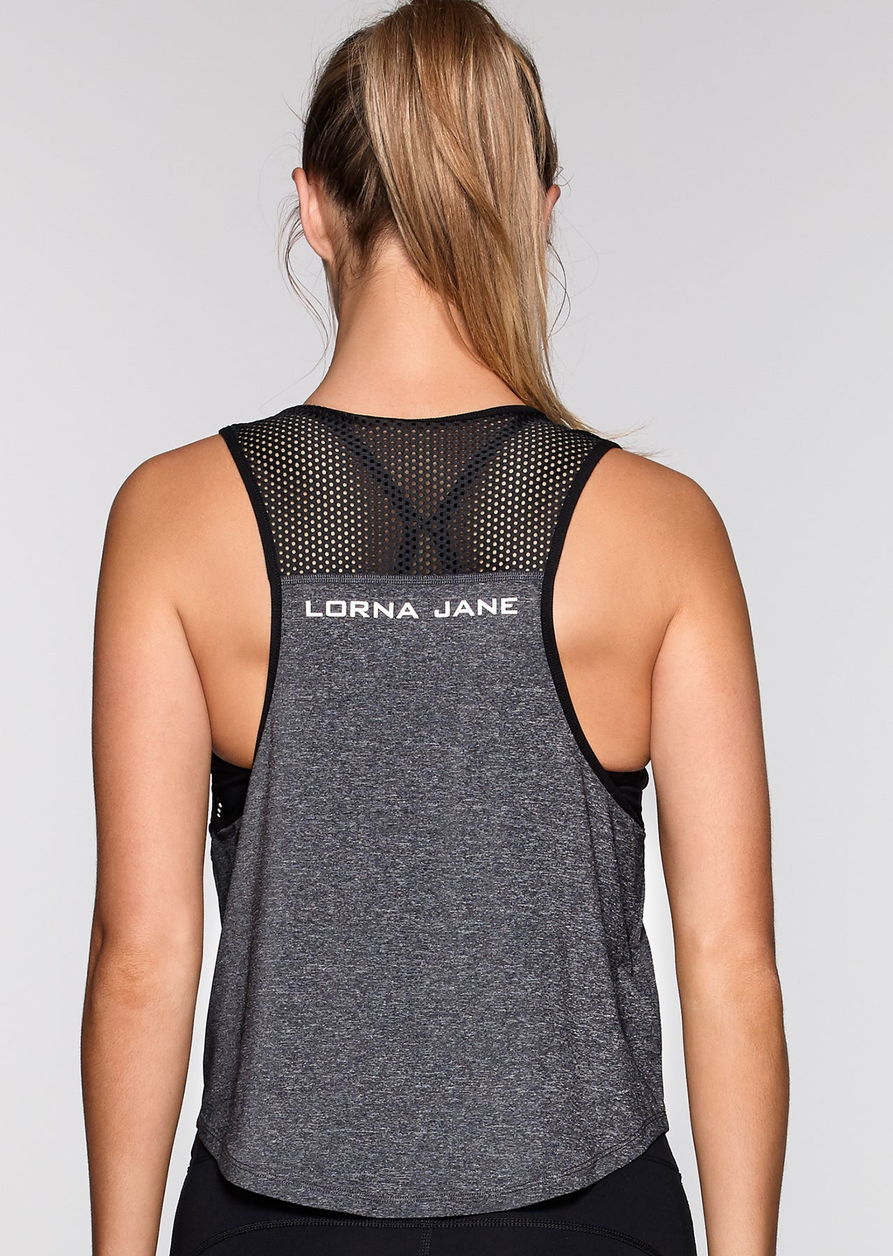 Lorna Jane Flux Active Tank - Black Marl