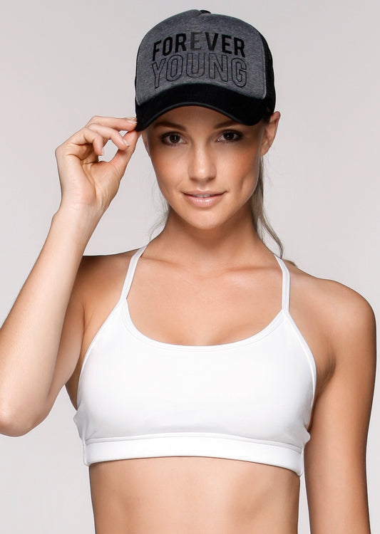 Lorna Jane Forever Young Cap - Char Marl/Black