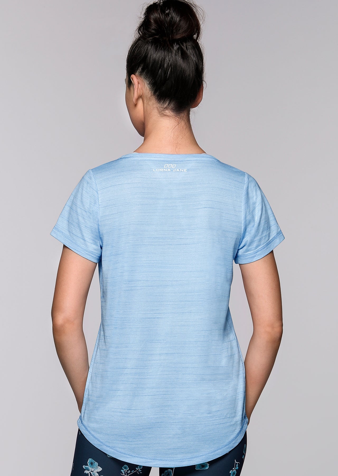 Lorna Jane Frankie Active T-Shirt - Ice Blue Marl