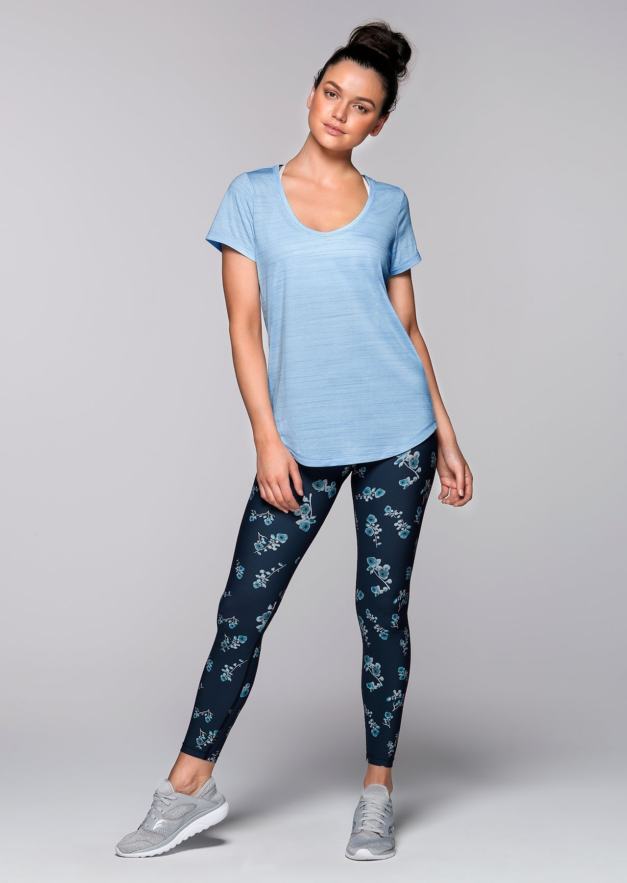 Lorna Jane Frankie Active T-Shirt - Ice Blue Marl