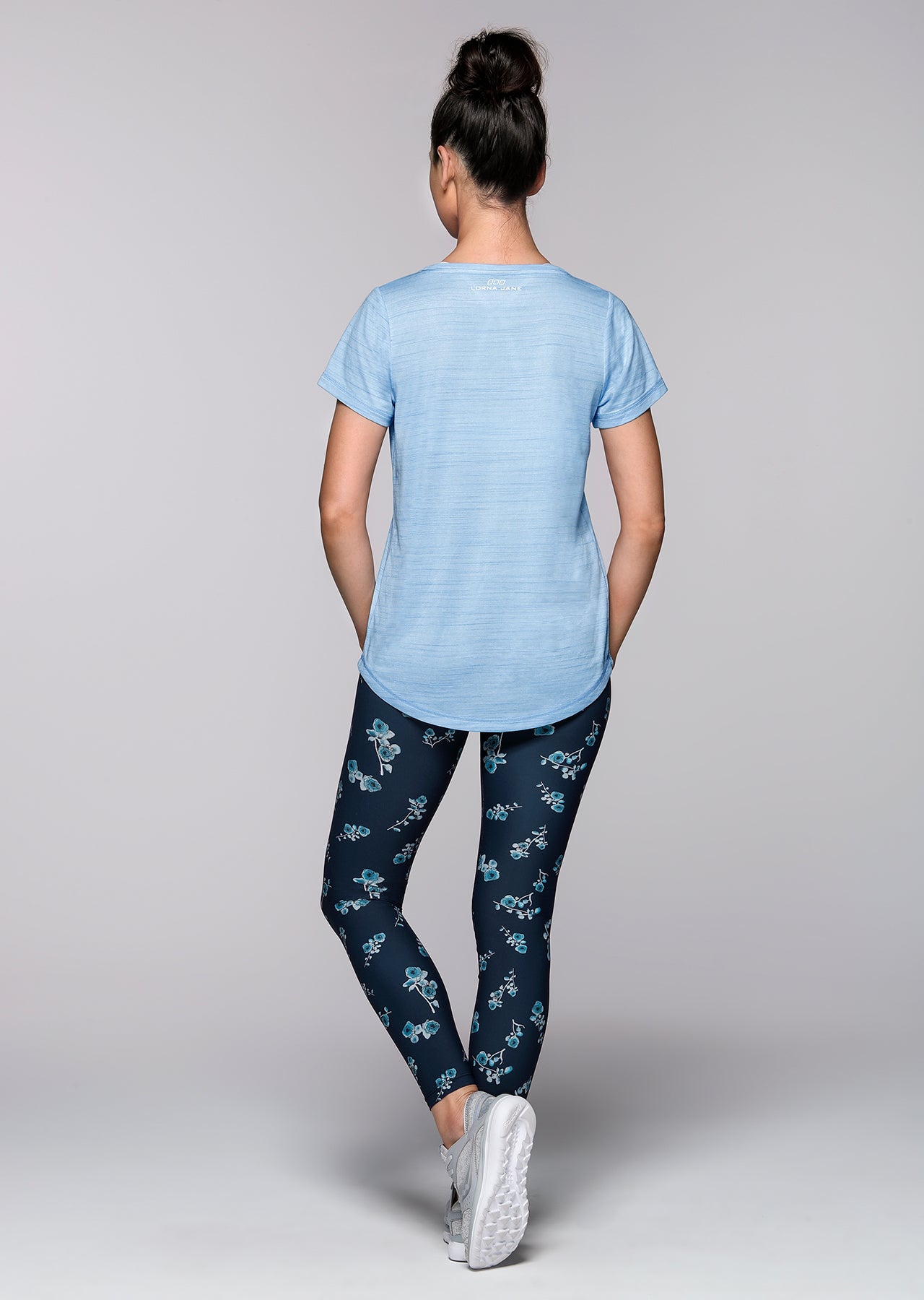 Lorna Jane Frankie Active T-Shirt - Ice Blue Marl