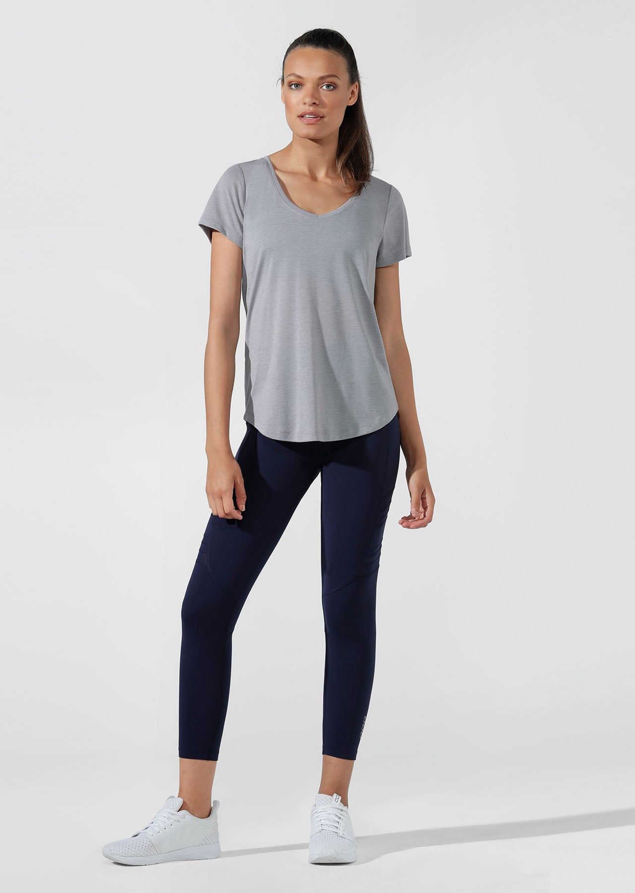 Lorna Jane Frankie Active Tee - Nu Grey Marl