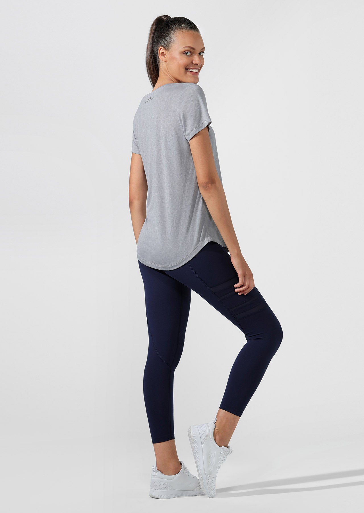 Lorna Jane Frankie Active Tee - Nu Grey Marl