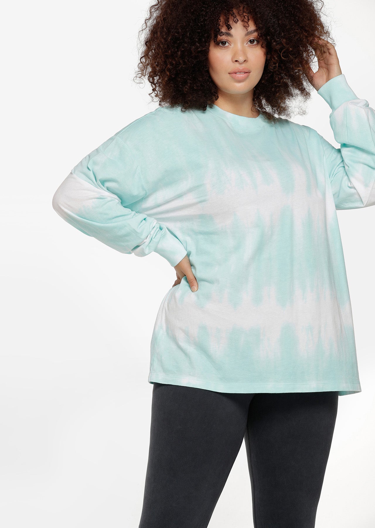 Lorna Jane Free Spirit Oversized Long Sleeve Top - Heavenly Tie Dye
