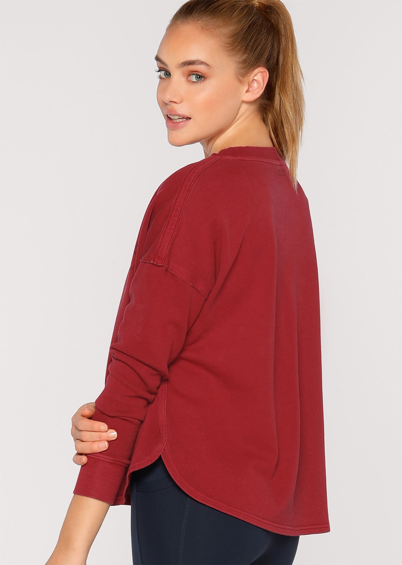Lorna Jane Free Spirit Sweat - Dark Red