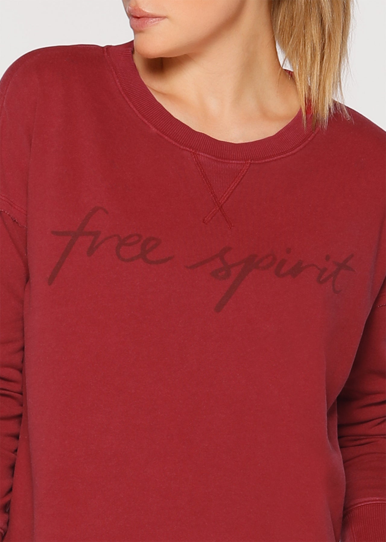 Lorna Jane Free Spirit Sweat - Dark Red