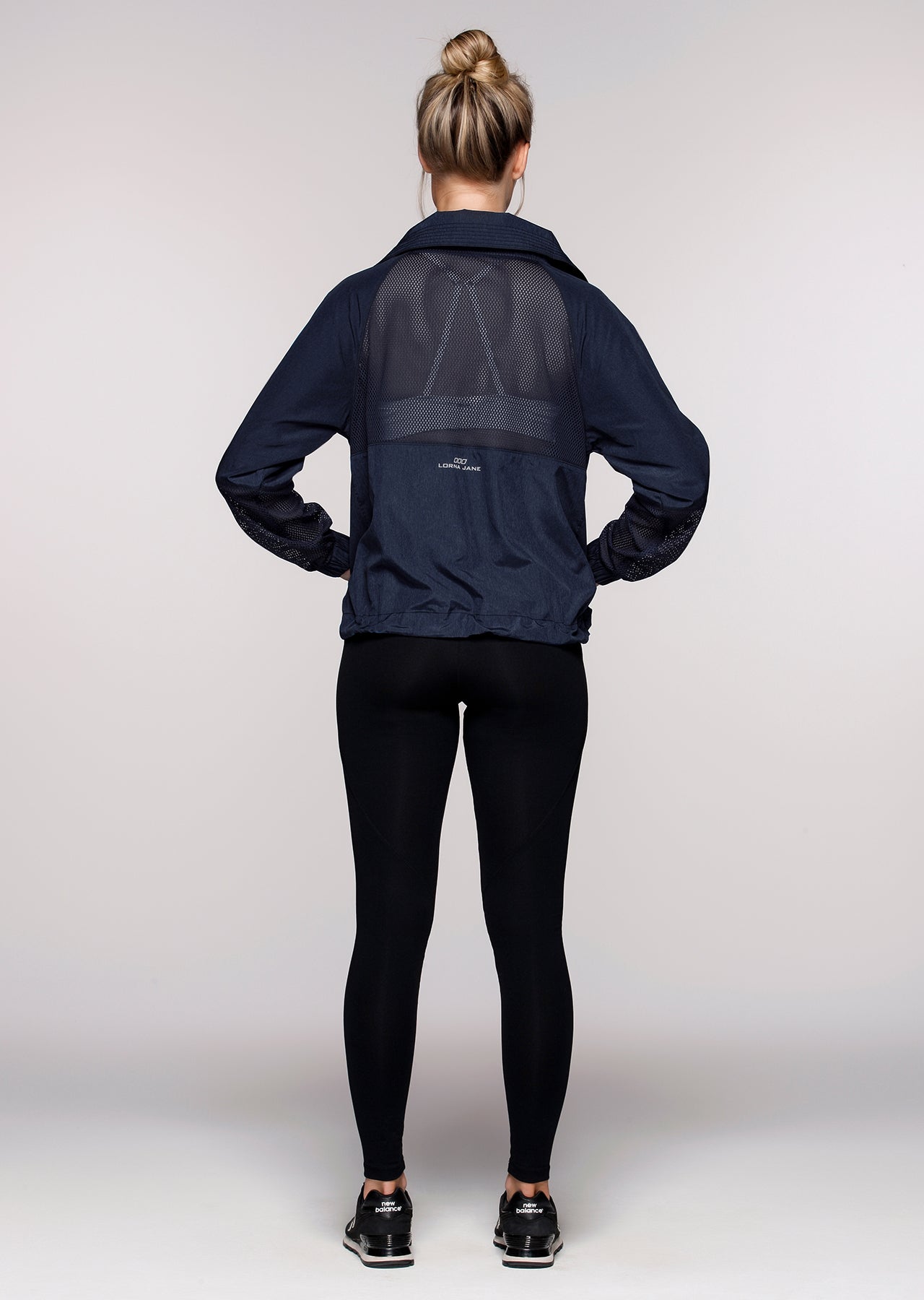 Lorna Jane Fresh Mesh Jacket - Indigo/Black Marl