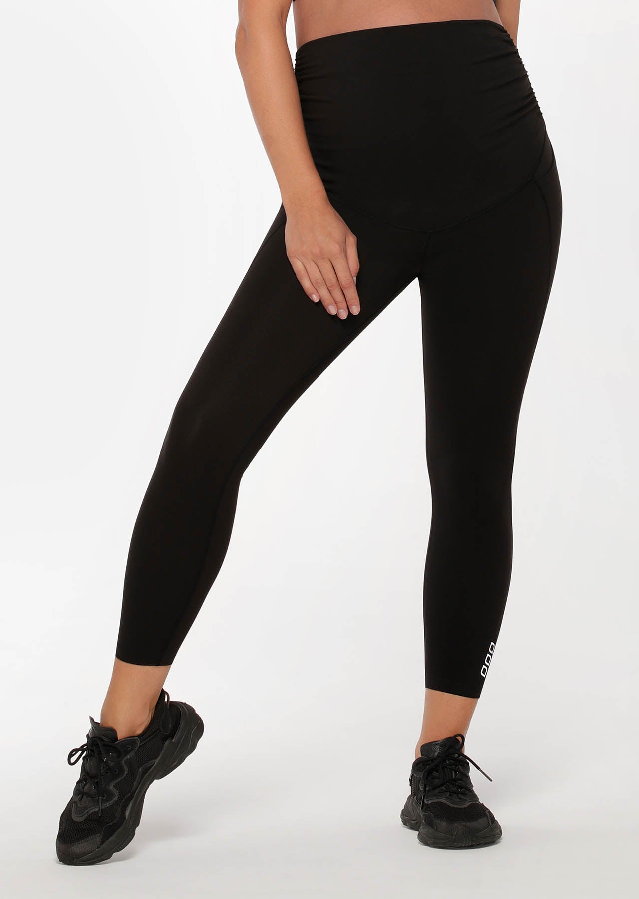Lorna Jane Full Coverage Maternity Phone Pocket Ankle Biter Leggings - Black
