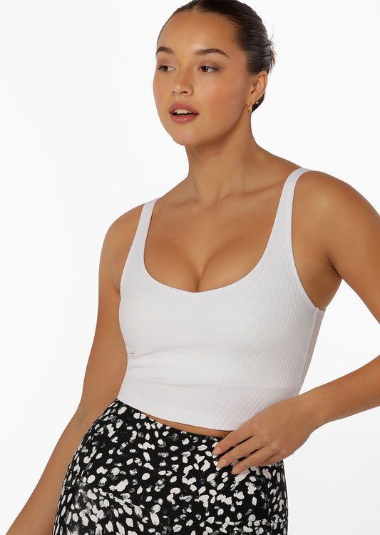 Lorna Jane Full Potential Active Rib Tank Bra Combo - White