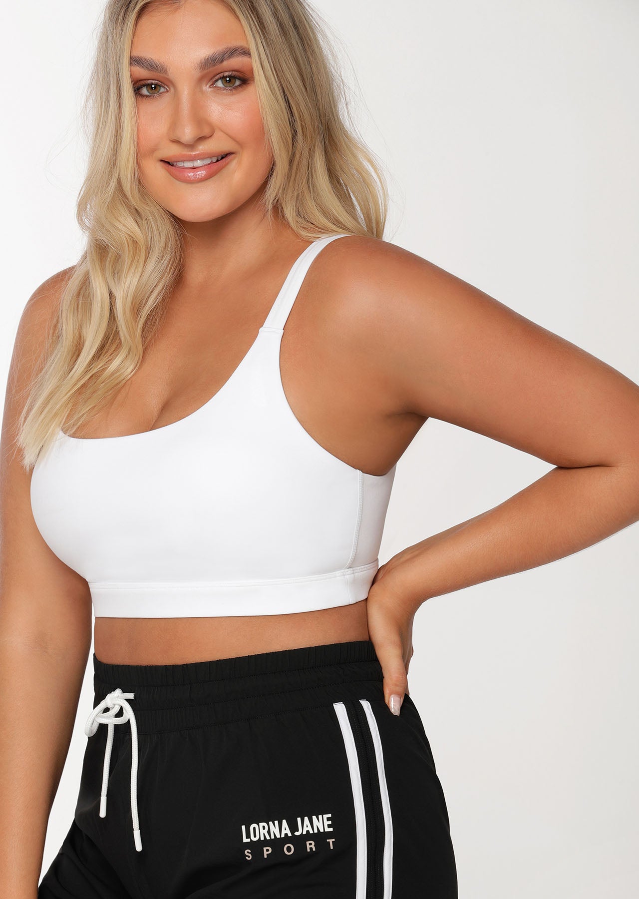 Lorna Jane Game Point Sports Bra - White
