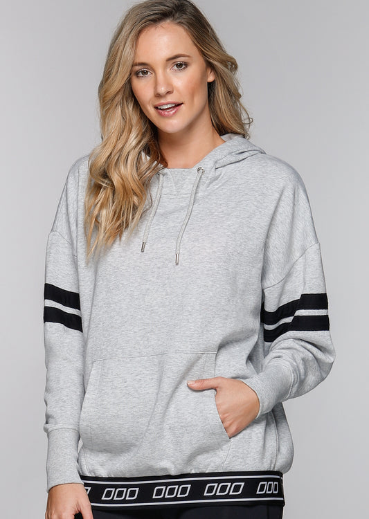 Lorna Jane Game Time Hoodie - Mid Grey Marl