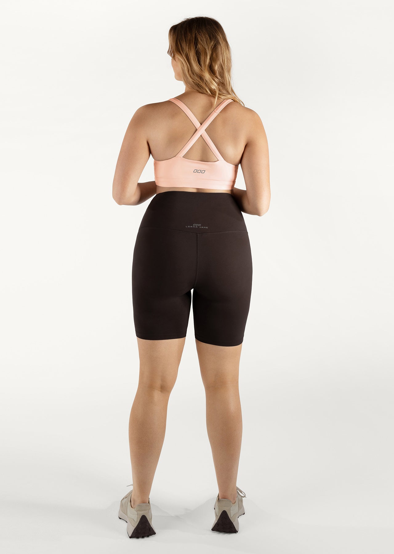 Lorna Jane Gathered Panel Sports Bra - Light Dusty Pink