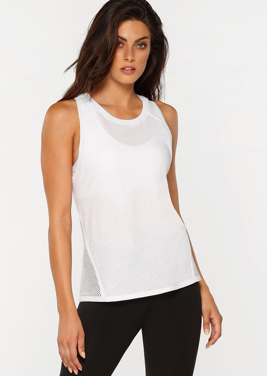 Lorna Jane Gemma Casual Tank - White
