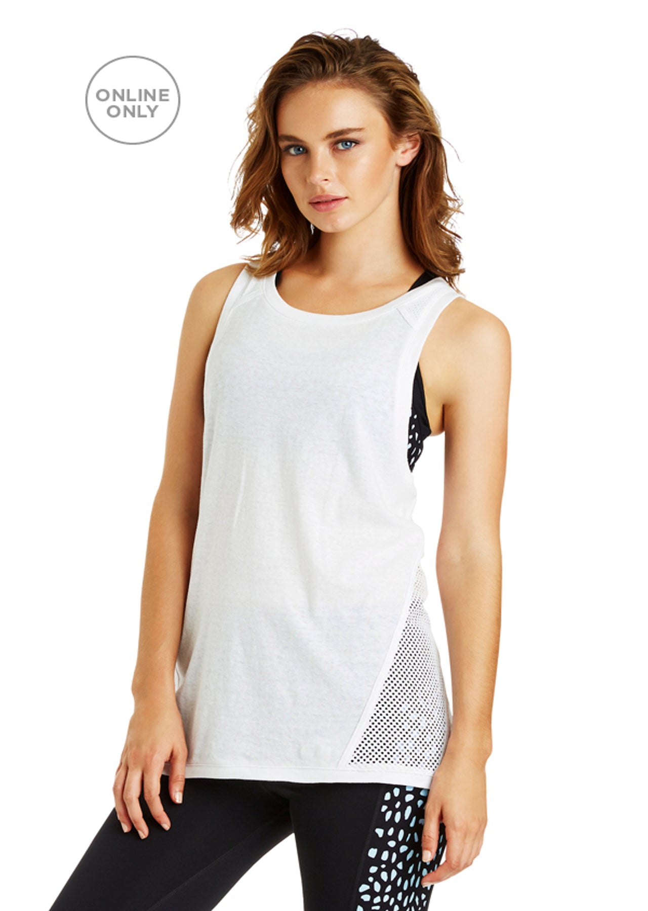 Lorna Jane Gemma Casual Tank - White