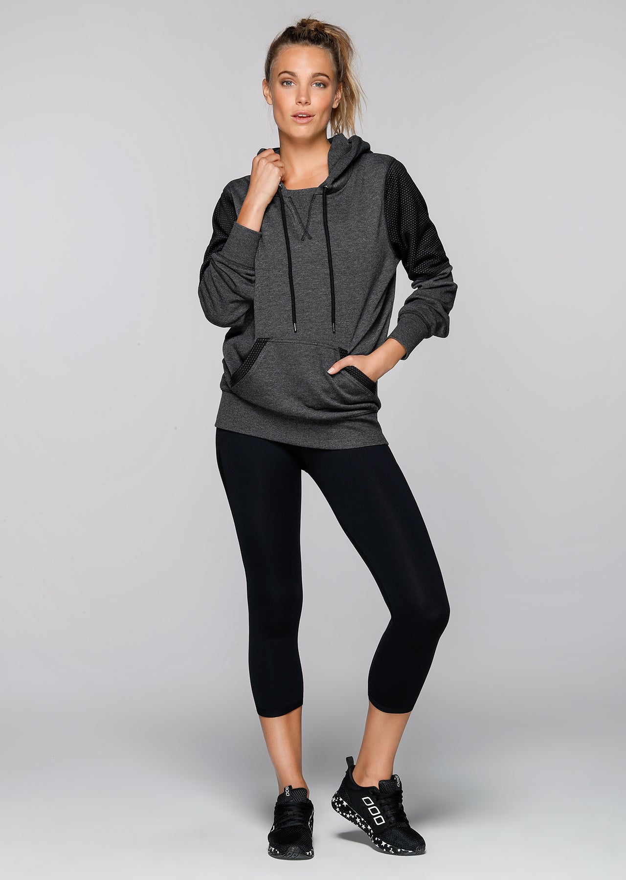 Lorna Jane Get Cozy Hoodie - Black Marl