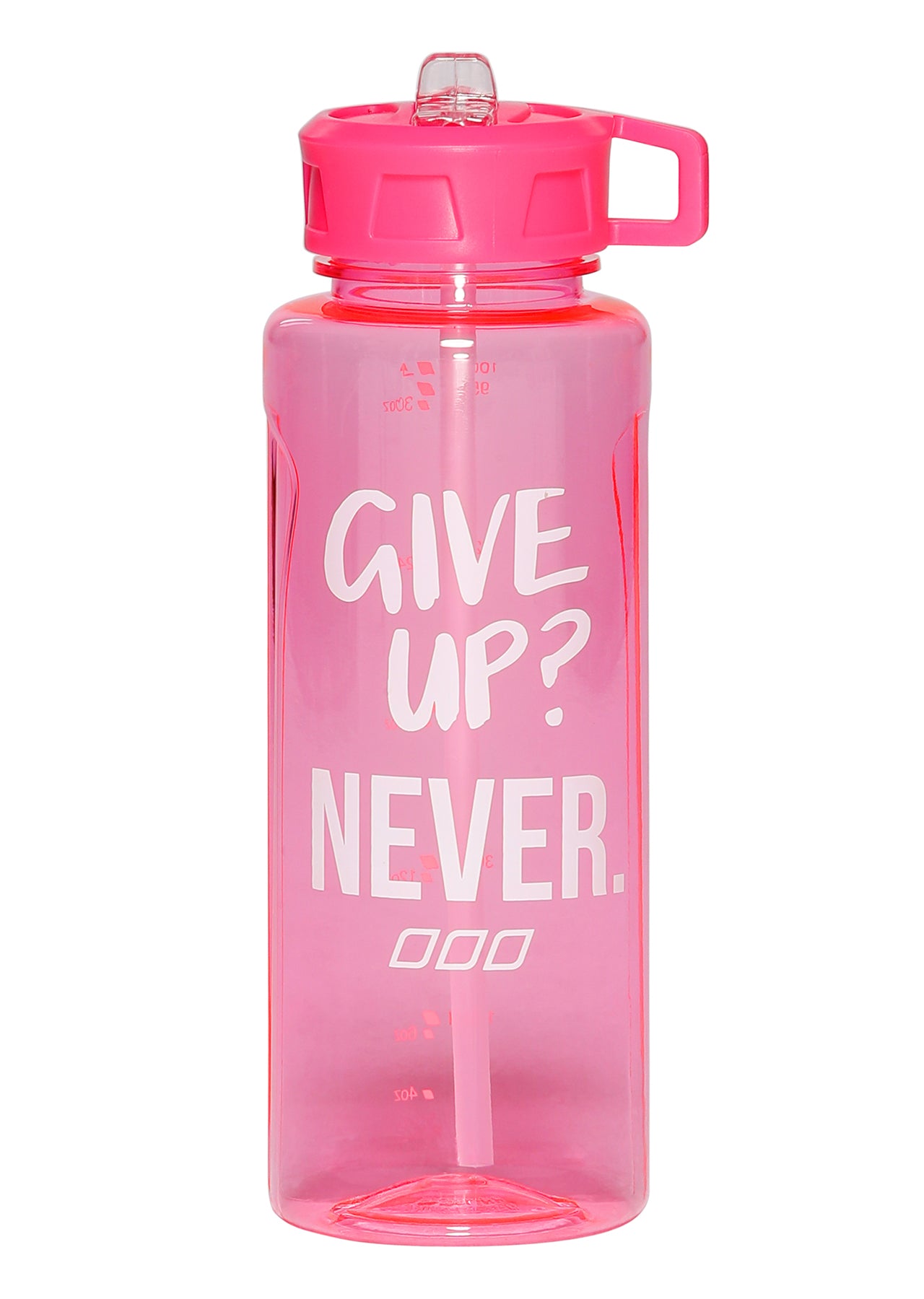 Lorna Jane Give Up Never Water Bottle - Funky Pink