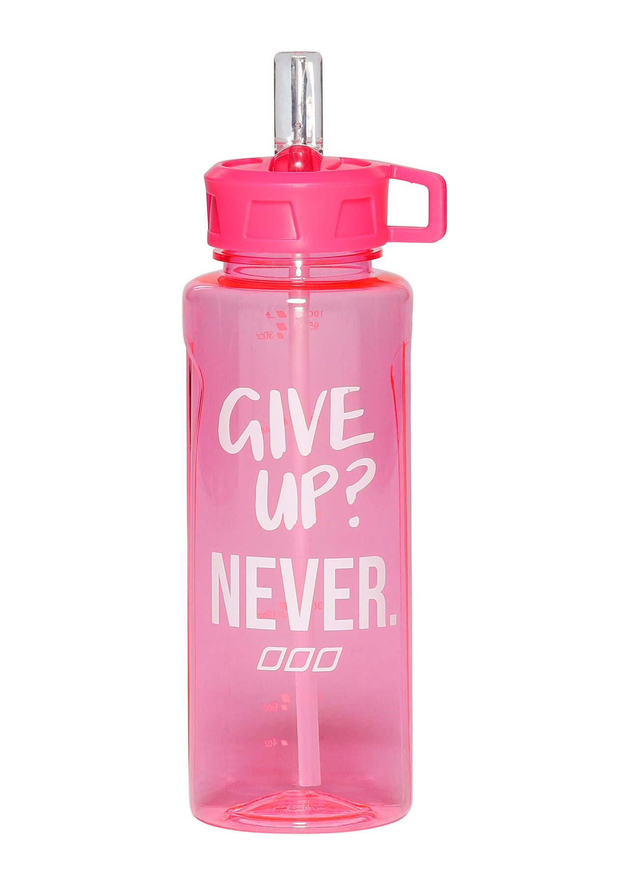 Lorna Jane Give Up Never Water Bottle - Funky Pink