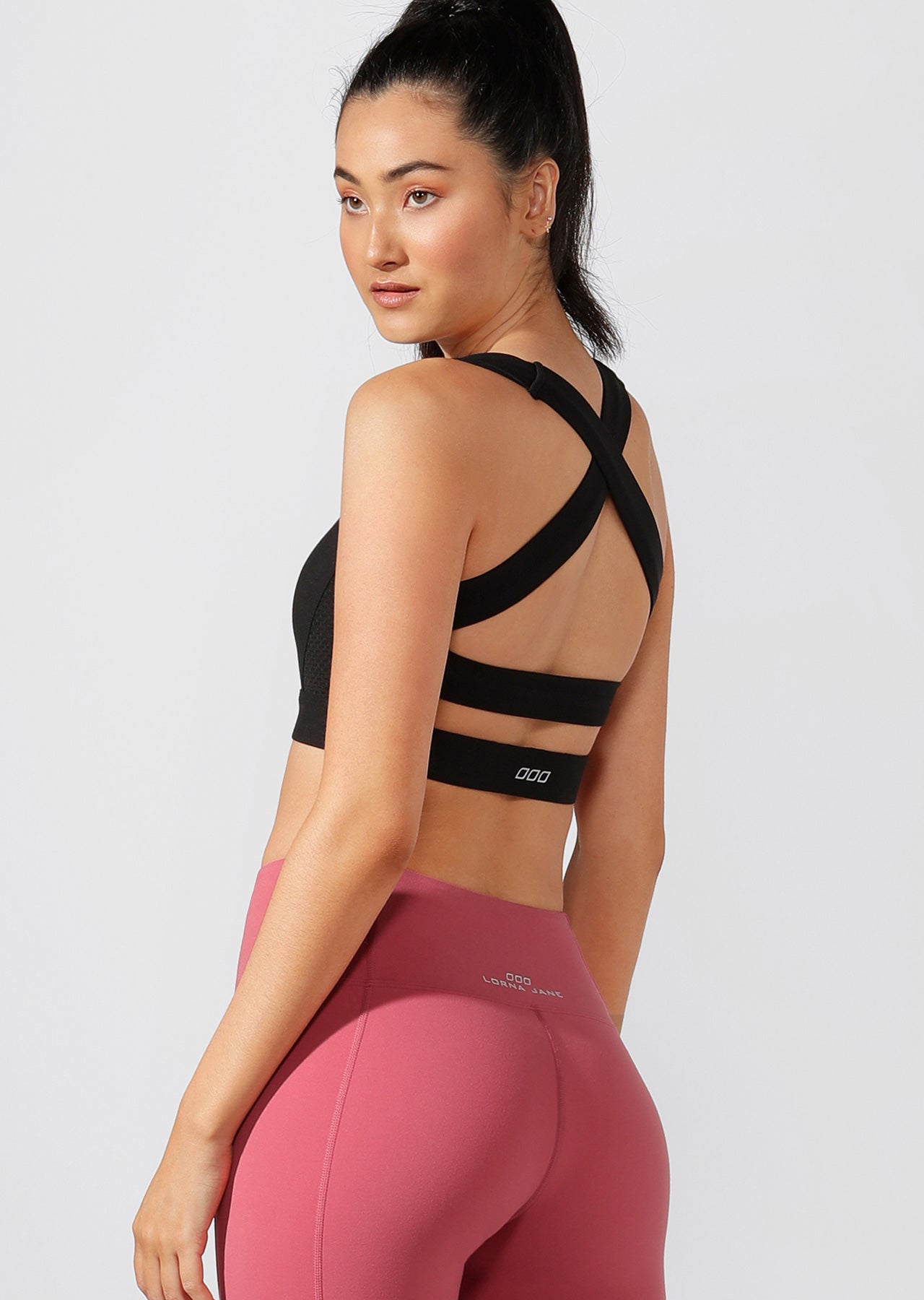 Lorna Jane Glamour Girl Sports Bra - Black