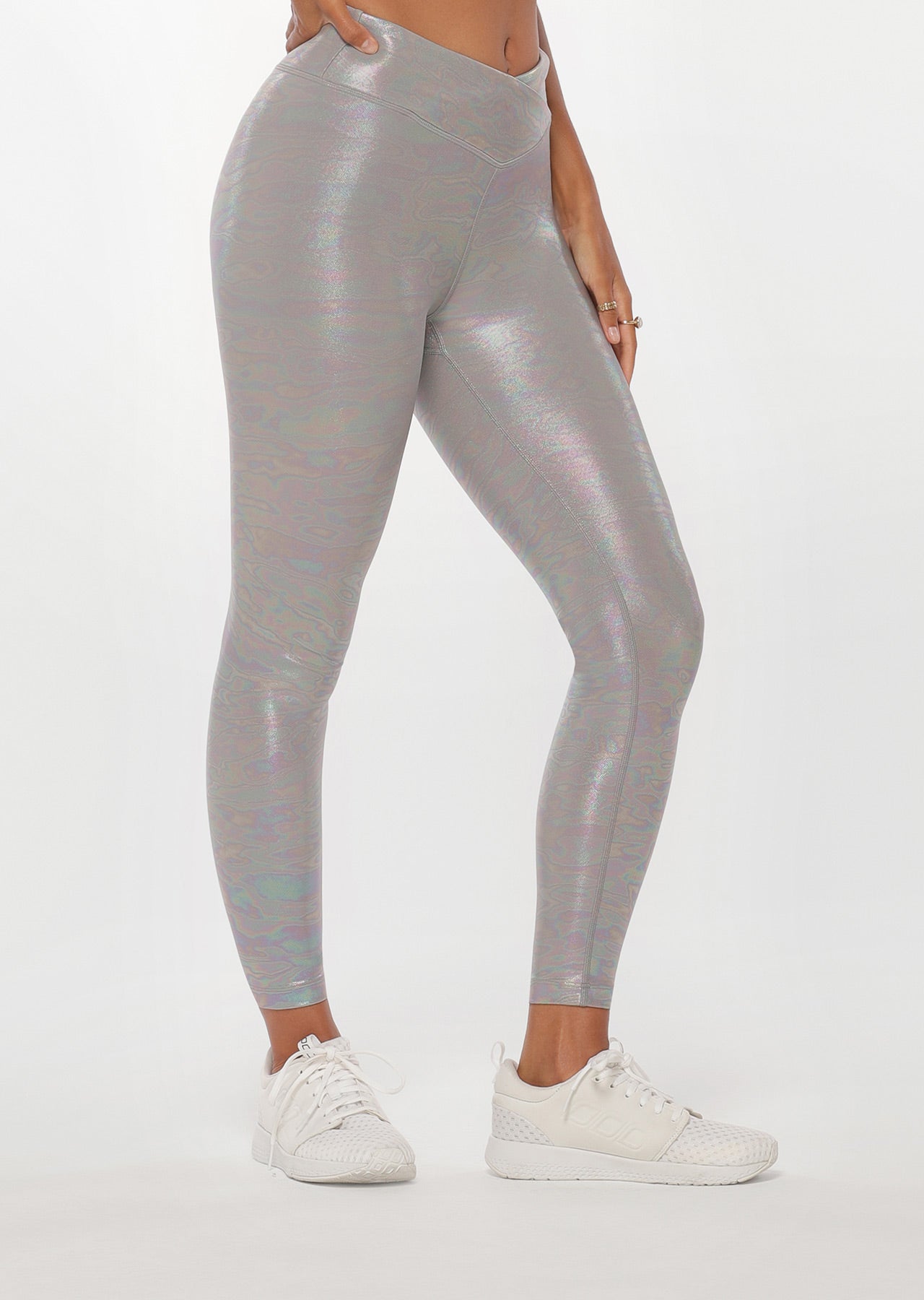 Lorna Jane Gloss Ankle Biter Leggings - Nu Grey