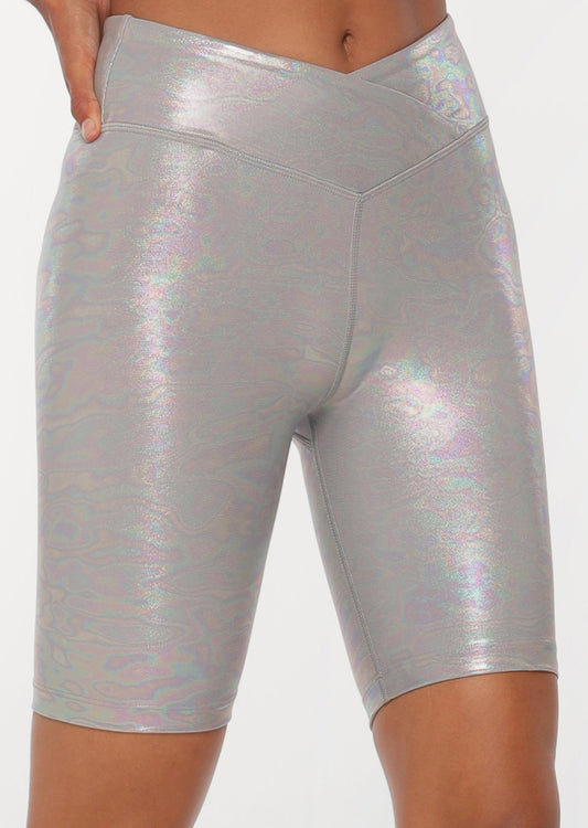 Lorna Jane Gloss Bike Shorts - Nu Grey