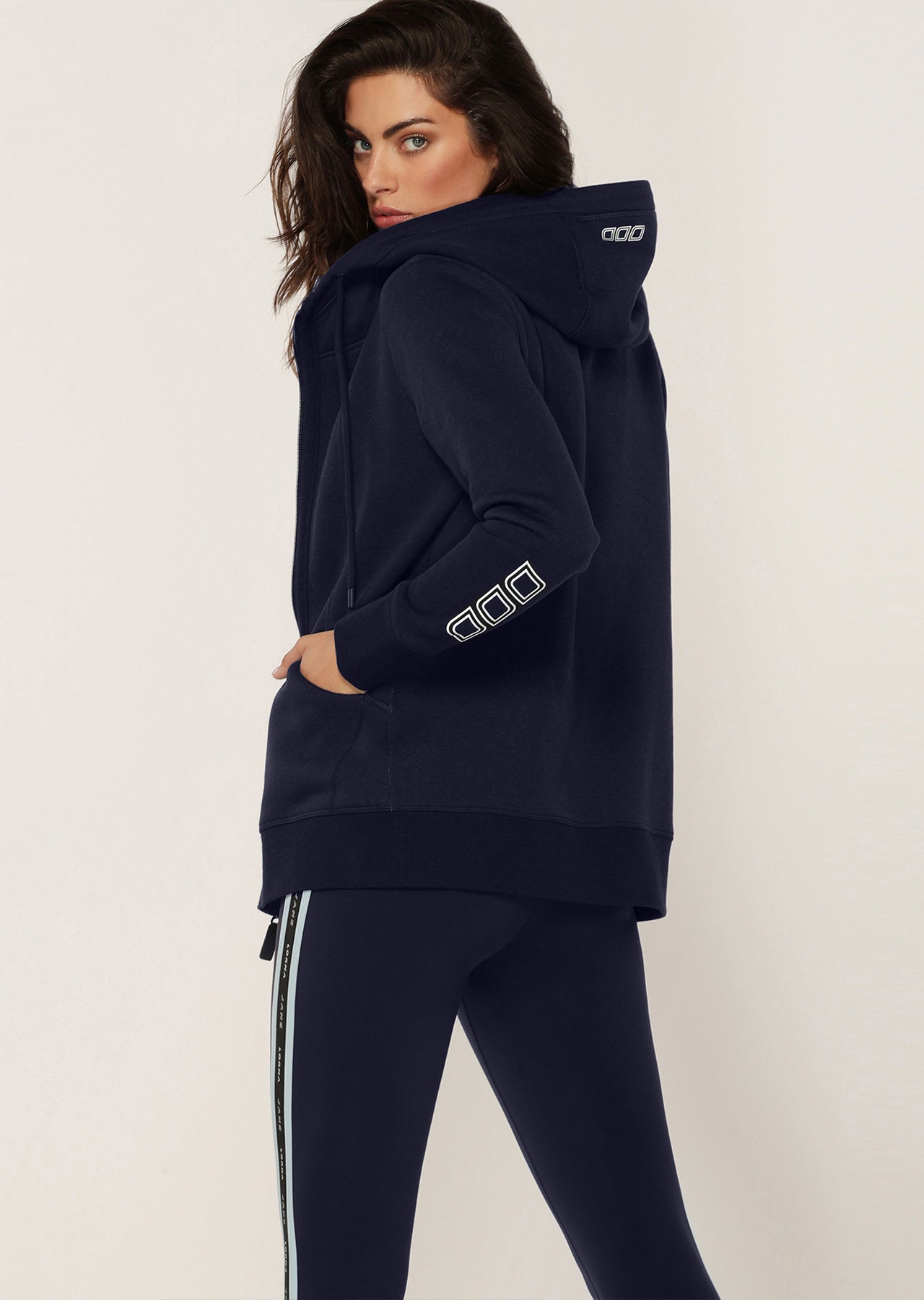 Lorna Jane Go Beyond Full Zip Hoodie - French Navy Marl