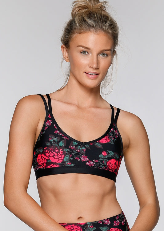 Lorna Jane Gothic Rose Bra - Gothic Rose Print