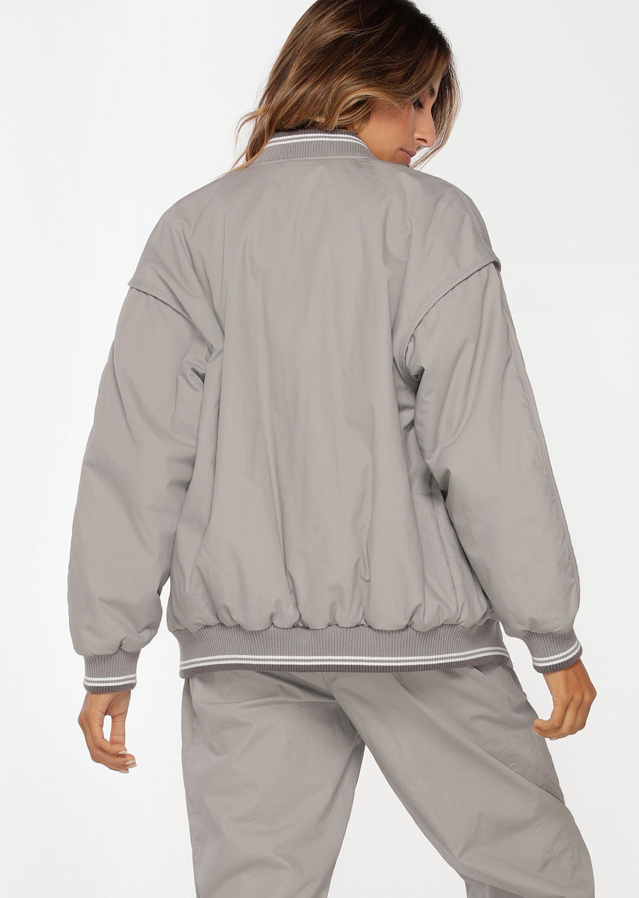 Lorna Jane Grand Slam Bomber Jacket - Nu Grey