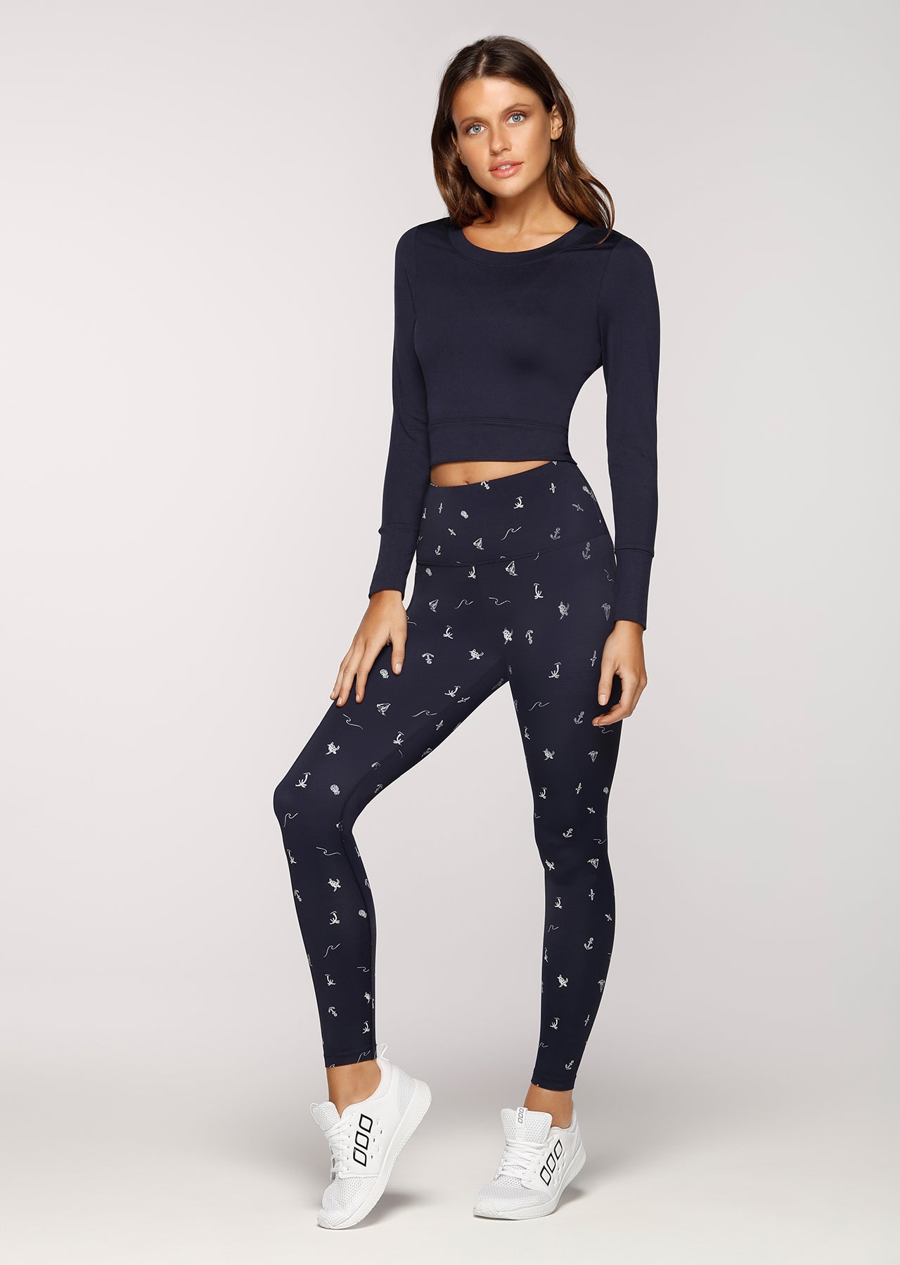 Lorna Jane Guru Cropped Excel Top - French Navy