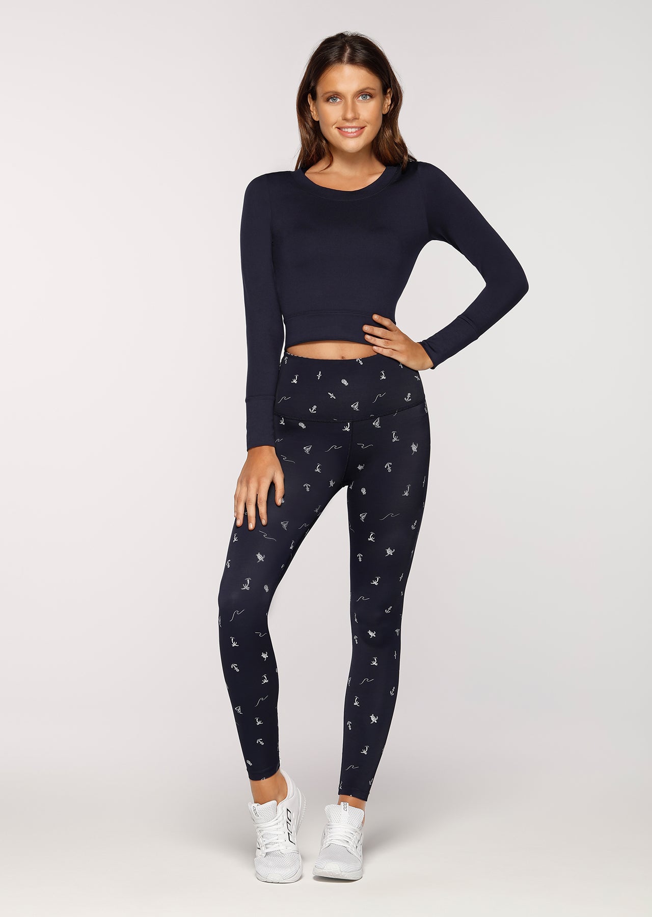 Lorna Jane Guru Cropped Excel Top - French Navy