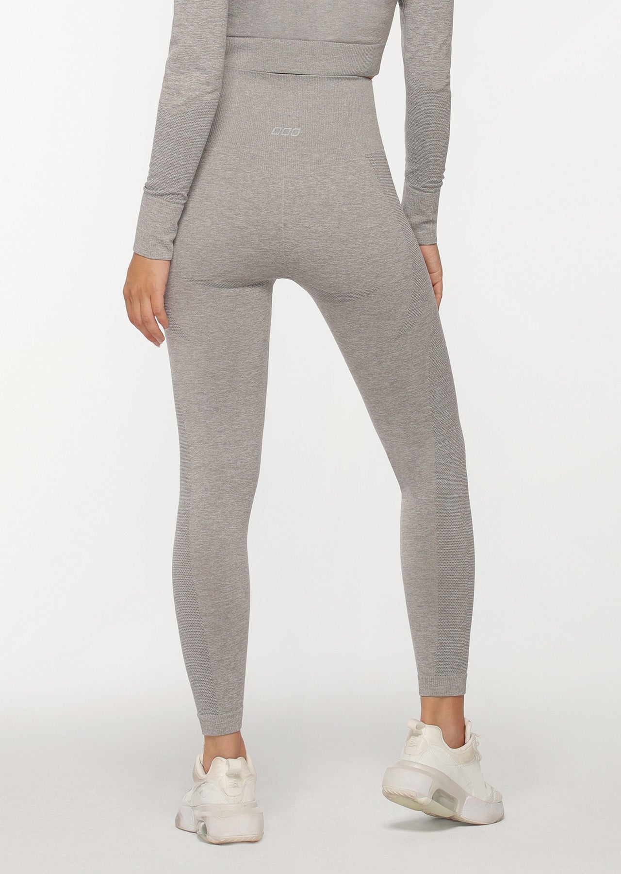 Lorna Jane Gym Bunny Seamless Full Length Leggings - Mid Grey Marl