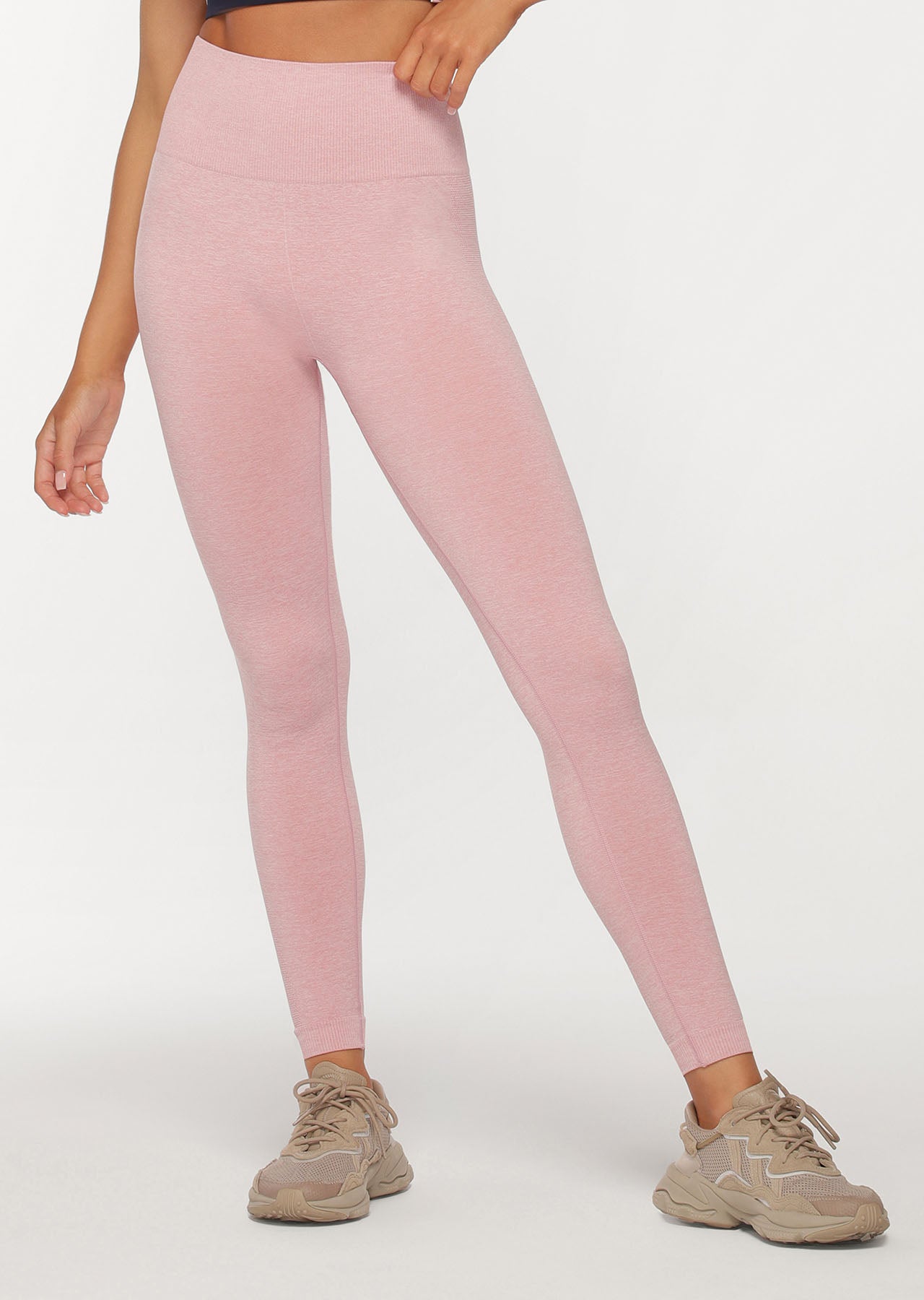 Lorna Jane Gym Bunny Seamless Full Length Leggings - Dark Dusty Rose Marl