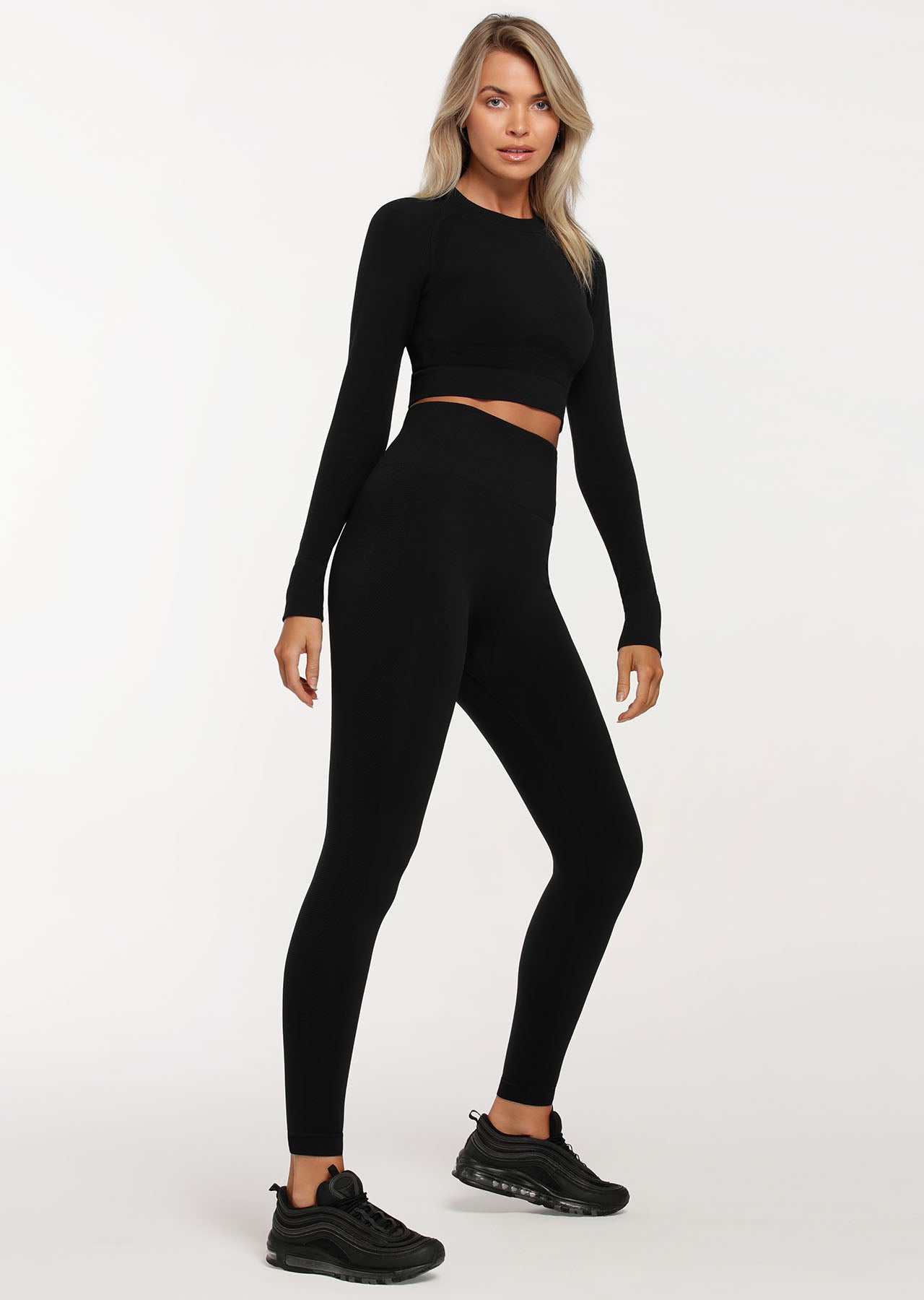 Lorna Jane Gym Bunny Seamless Full Length Tight - Black