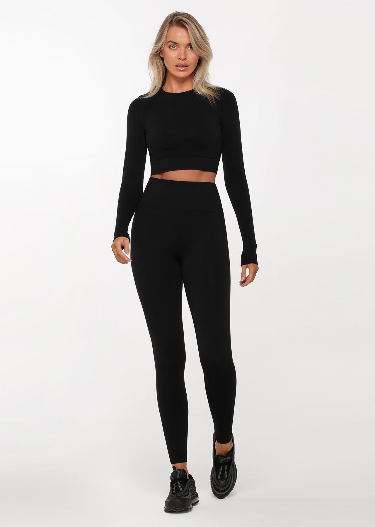 Lorna Jane Gym Bunny Seamless Full Length Tight - Black