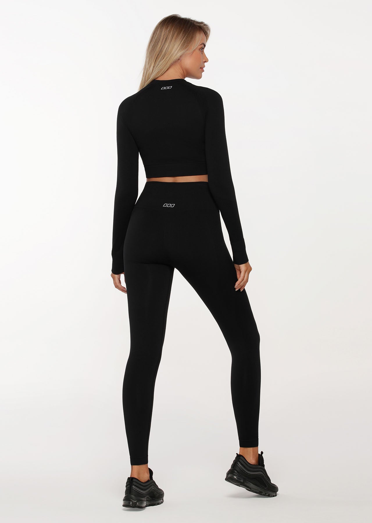 Lorna Jane Gym Bunny Seamless Long Sleeve Top - Black